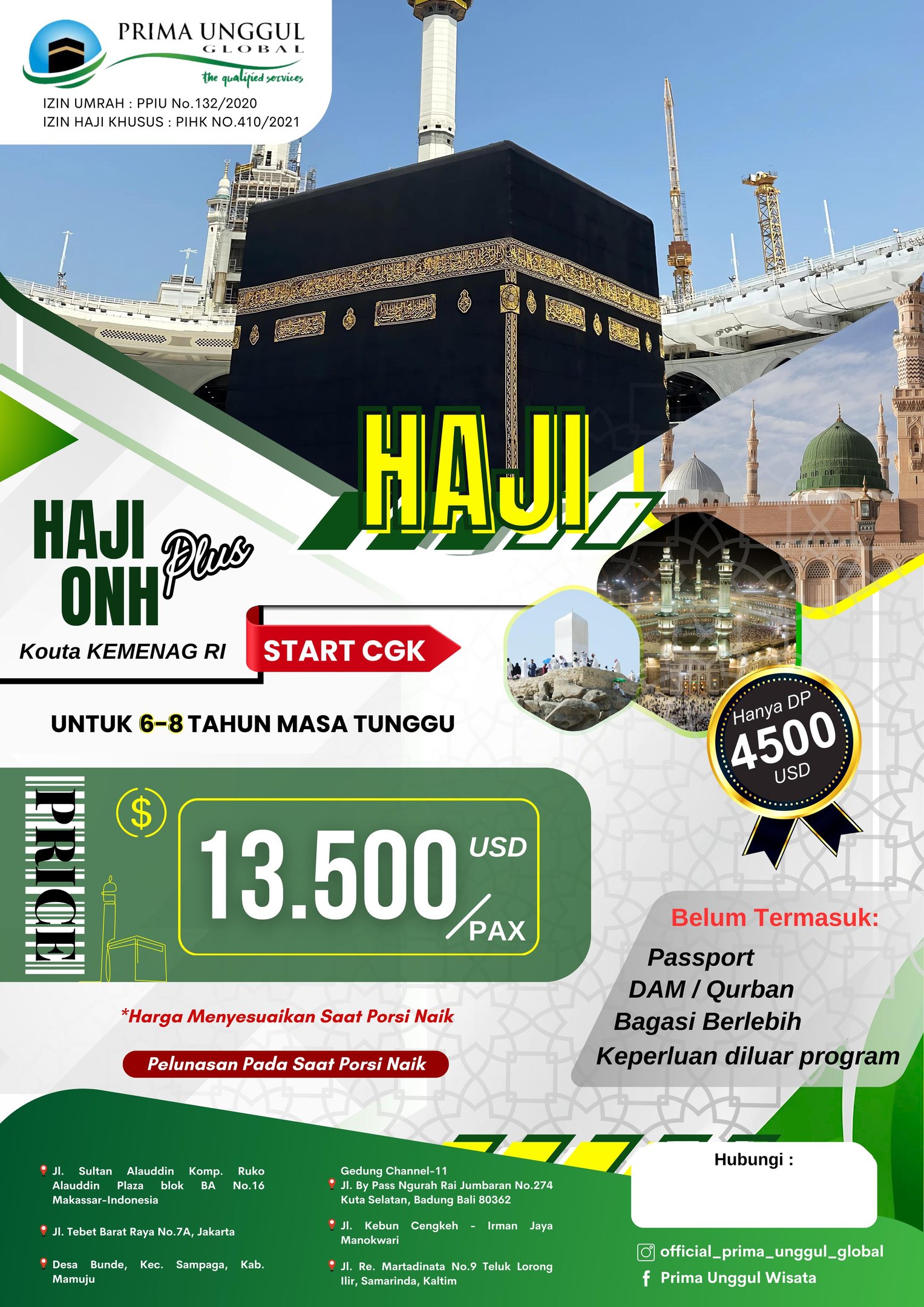 Brosur Haji ONH Plus PT Prima Unggul Global